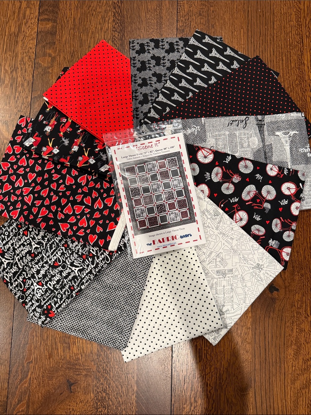 Gorgeous French Theme Quilt Fabric Collection - 11.75 yards + pattern